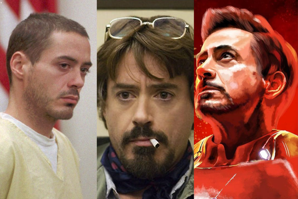 

Robert Downey Jr. ngày ấy và lúc đóng Tony Stark nhưng thật ra đang là chính mình. Nguồn ảnh:&nbsp;<a href="https://papyrus.greenville.edu/wp-content/uploads/2021/03/DowneyJr.png" target="_blank">link</a>